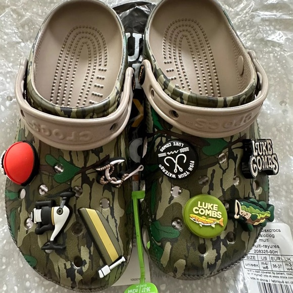 LUKE COMBS X CROCS Bootlegger CLASSIC CLOG Mossy Oak Camo M4/W6 & M5/W7 - Picture 5 of 11